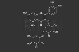 Rutin molekular Skelett- chemisch Formel vektor