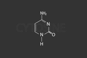 cytosin molekyl skelett- kemisk formel vektor