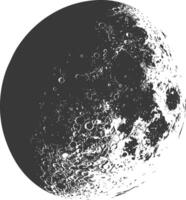 ai generiert Silhouette zuerst Quartal Mond schwarz Farbe nur vektor