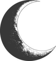 ai generiert Silhouette Halbmond Mond schwarz Farbe nur vektor
