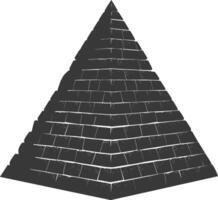 ai genererad silhuett gammal egyptisk pyramid symbol logotyp svart Färg endast vektor