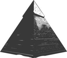 ai generiert Silhouette uralt ägyptisch Pyramide Symbol Logo schwarz Farbe nur vektor