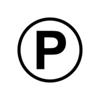 Parkplatz Symbol Vektor Design Vorlage