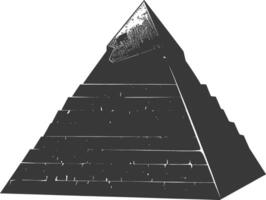 ai generiert Silhouette uralt ägyptisch Pyramide Symbol Logo schwarz Farbe nur vektor