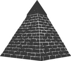 ai genererad silhuett gammal egyptisk pyramid symbol logotyp svart Färg endast vektor