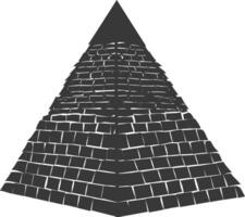 ai generiert Silhouette uralt ägyptisch Pyramide Symbol Logo schwarz Farbe nur vektor