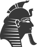 ai genererad silhuett enda gammal egyptisk hieroglyfer symbol logotyp svart Färg endast vektor