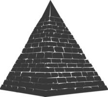 ai generiert Silhouette uralt ägyptisch Pyramide Symbol Logo schwarz Farbe nur vektor