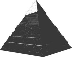 ai genererad silhuett gammal egyptisk pyramid symbol logotyp svart Färg endast vektor