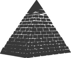 ai genererad silhuett gammal egyptisk pyramid symbol logotyp svart Färg endast vektor