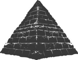 ai generiert Silhouette uralt ägyptisch Pyramide Symbol Logo schwarz Farbe nur vektor