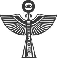 ai generiert Silhouette Single uralt ägyptisch Hieroglyphen Symbol Logo schwarz Farbe nur vektor