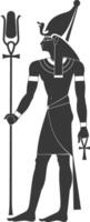 ai genererad silhuett enda gammal egyptisk hieroglyfer symbol logotyp svart Färg endast vektor