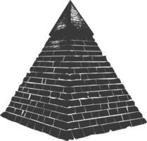 ai generiert Silhouette uralt ägyptisch Pyramide Symbol Logo schwarz Farbe nur vektor