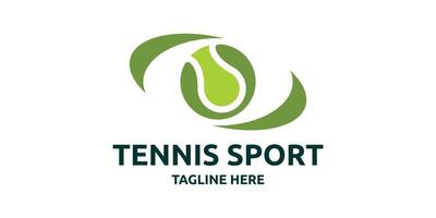tennis boll logotyp design, sporter logotyp, kreativ logotyp design mall, symbol, ikon, aning. vektor