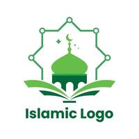 islamisch Logo Vorlage, Band islamisch Kuppel Palast Logo Design Vorlage. Moschee Logo Ideen. Inspiration Logo Design. Vorlage Vektor Illustration.