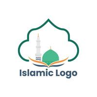 islamic logotyp mall, band islamic kupol palats logotyp design mall. moské logotyp idéer. inspiration logotyp design. mall vektor illustration.