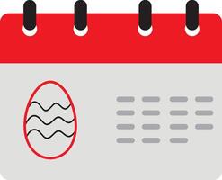 Kalender, Ostern, Ei Vektor genial Symbol