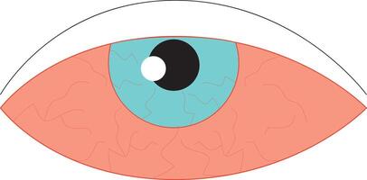 Auge wund Linie Symbol, Krankheit und Allergie, Auge Rötung Vektor Symbol, Vektor Grafik