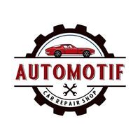 klassisch Auto Vektor Logo. klassisch Auto Thema mit Jahrgang Stil, zum klassisch Auto Geschäft, Reparatur und Reparatur von alt Autos