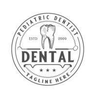 Dental Klinik Vektor Design im Jahrgang Stil. zum Dental Gesundheit Logo, Zahnarzt