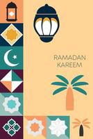 ramadan kareem, islamisk hälsning kort mall med ramadan för tapet design, affisch, media baner. vektor