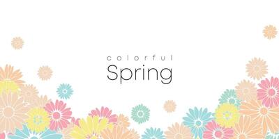 Frühling abstrakt Vektor Hintergründe mit Blumen, Kunst Illustration zum Karte, Banner, Einladung, Sozial Medien Post, Poster, Werbung.