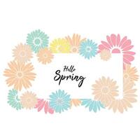 Frühling abstrakt Vektor Hintergründe mit Blumen, Kunst Illustration zum Karte, Banner, Einladung, Sozial Medien Post, Poster, Werbung.