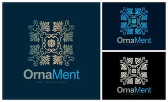 Ornament Muster bunt einstellen modern Luxus Kunst und Kunst Logo Vorlage Design vektor