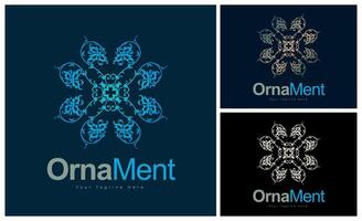 Ornament Muster bunt einstellen modern Luxus Kunst und Kunst Logo Vorlage Design vektor