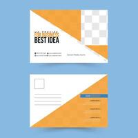 företags- professionell företag vykort mall design vektor