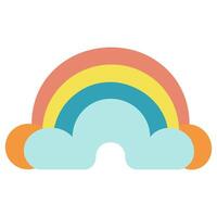 en boho regnbåge färgrik illustration vektor fri