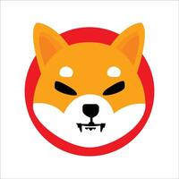 shiba inu mynt ikon logotyp illustration vektor