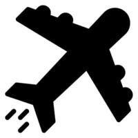 Jet Flugzeug Glyphe Symbol vektor