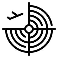 Symbol für die Radarlinie vektor