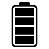 Glyphensymbol für volle Batterie vektor