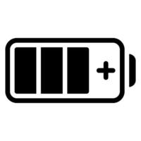 Batterie Status Glyphe Symbol vektor