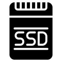 sSD glyf ikon vektor
