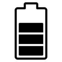 Batterie Status Glyphe Symbol vektor