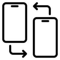 Smartphone-Liniensymbol vektor