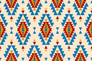 etnisk ikat sömlös mönster i stam. aztec geometrisk etnisk prydnad skriva ut. ikat mönster stil. vektor