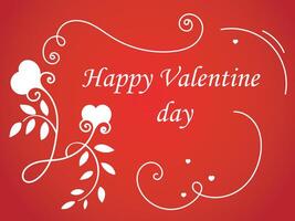 Wunsch glücklich Valentinstag Tag -Rot mischen Gradient Hintergrund mit Weiß Text vektor