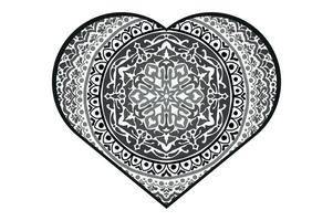 Liebe Mandala Ornament Vektor Design zum Valentinstag Dekoration