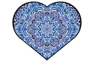 Liebe Mandala Ornament Vektor Design zum Valentinstag Dekoration