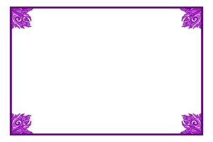 lila vingar prydnad ram gräns vektor för dekoration design