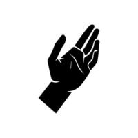 Hand Symbol auf Weiß Hintergrund. Vektor Illustration.
