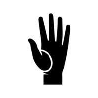 Hand Symbol auf Weiß Hintergrund. Vektor Illustration.