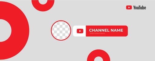 Youtube kanal omslag trådram. Youtube baner för design din kanal. Youtube kanal namn lägre tredje vektor