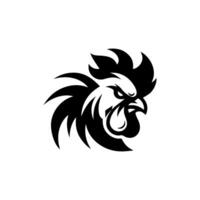 kyckling tupp maskot logotyp silhuett version vektor