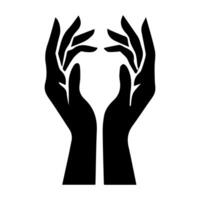 Hand Symbol auf Weiß Hintergrund. Vektor Illustration.